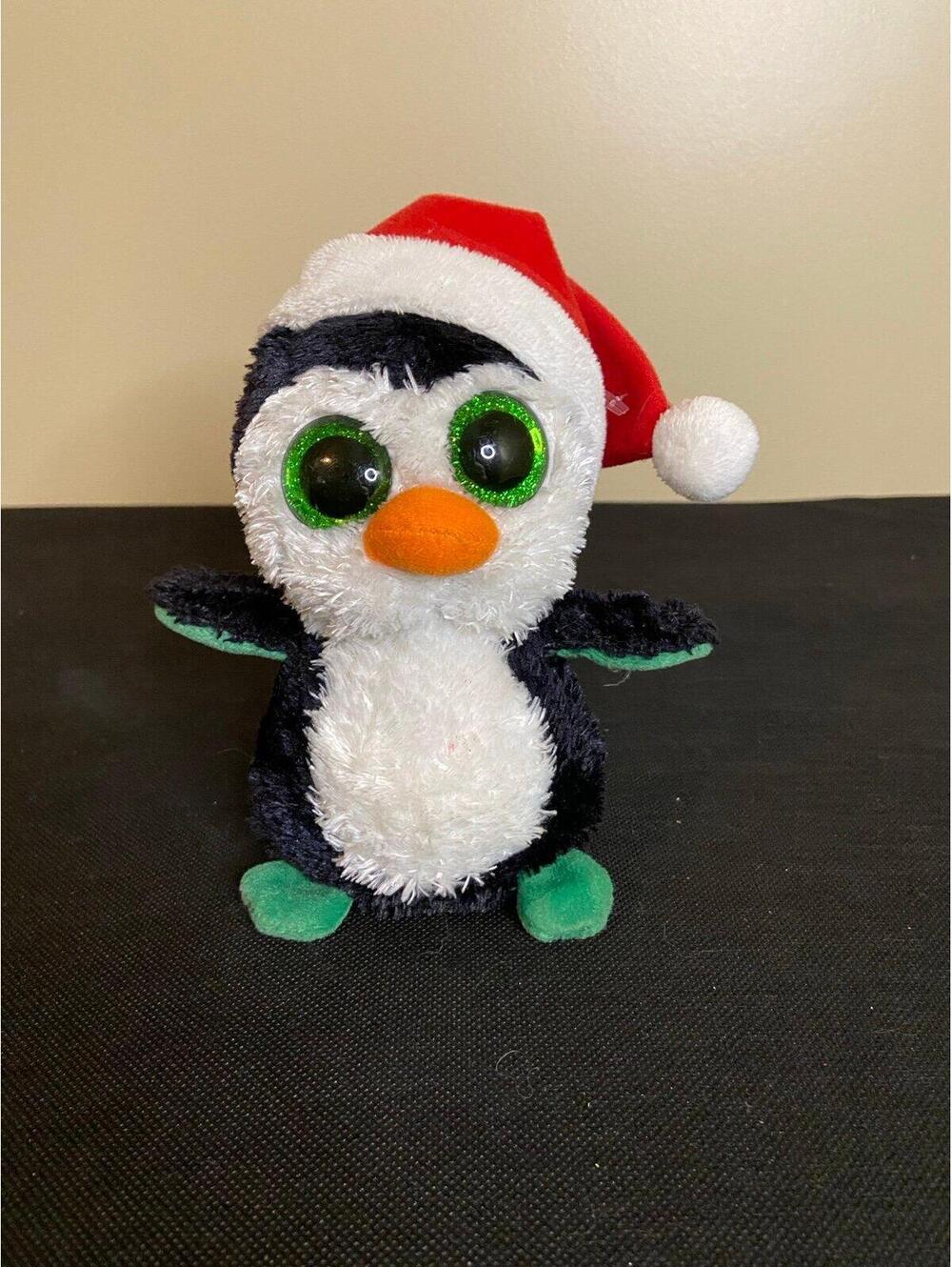 Ty Beanie Boos‎ Igloo the Penguin Plush Holiday Santa Hat 6 Inch Collectible